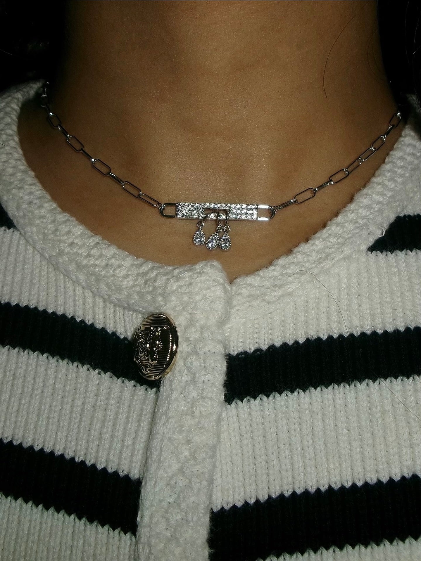 Midnight Ballroom Bar Necklace