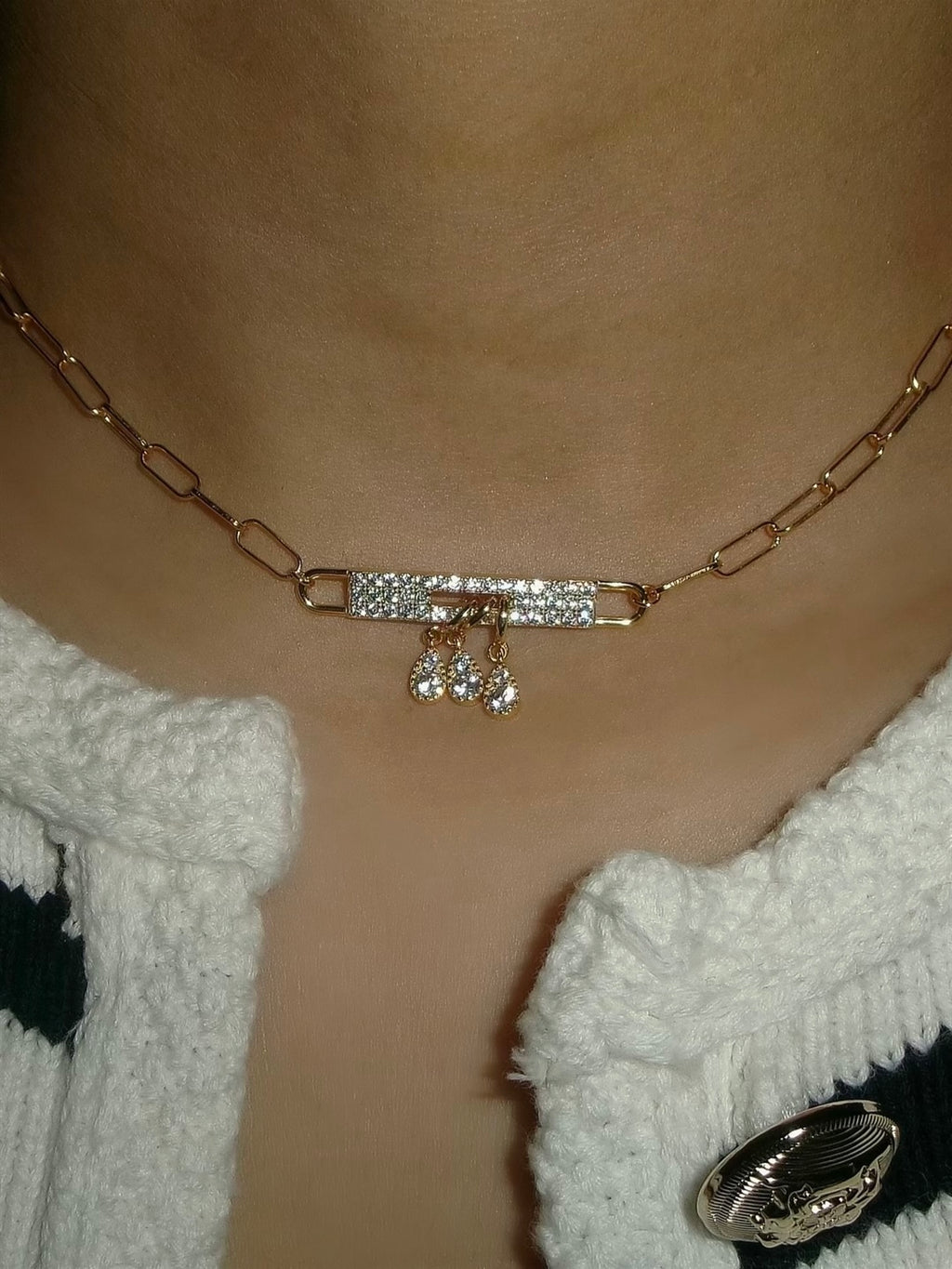 Midnight Ballroom Bar Necklace