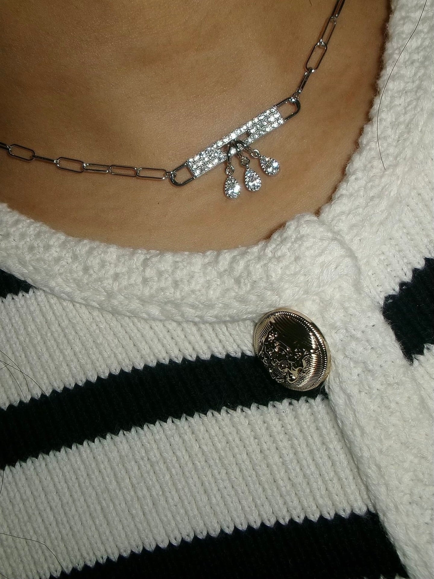 Midnight Ballroom Bar Necklace