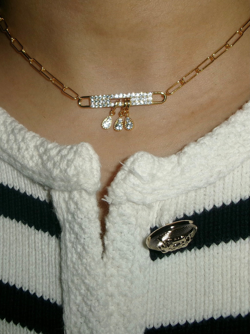 Midnight Ballroom Bar Necklace