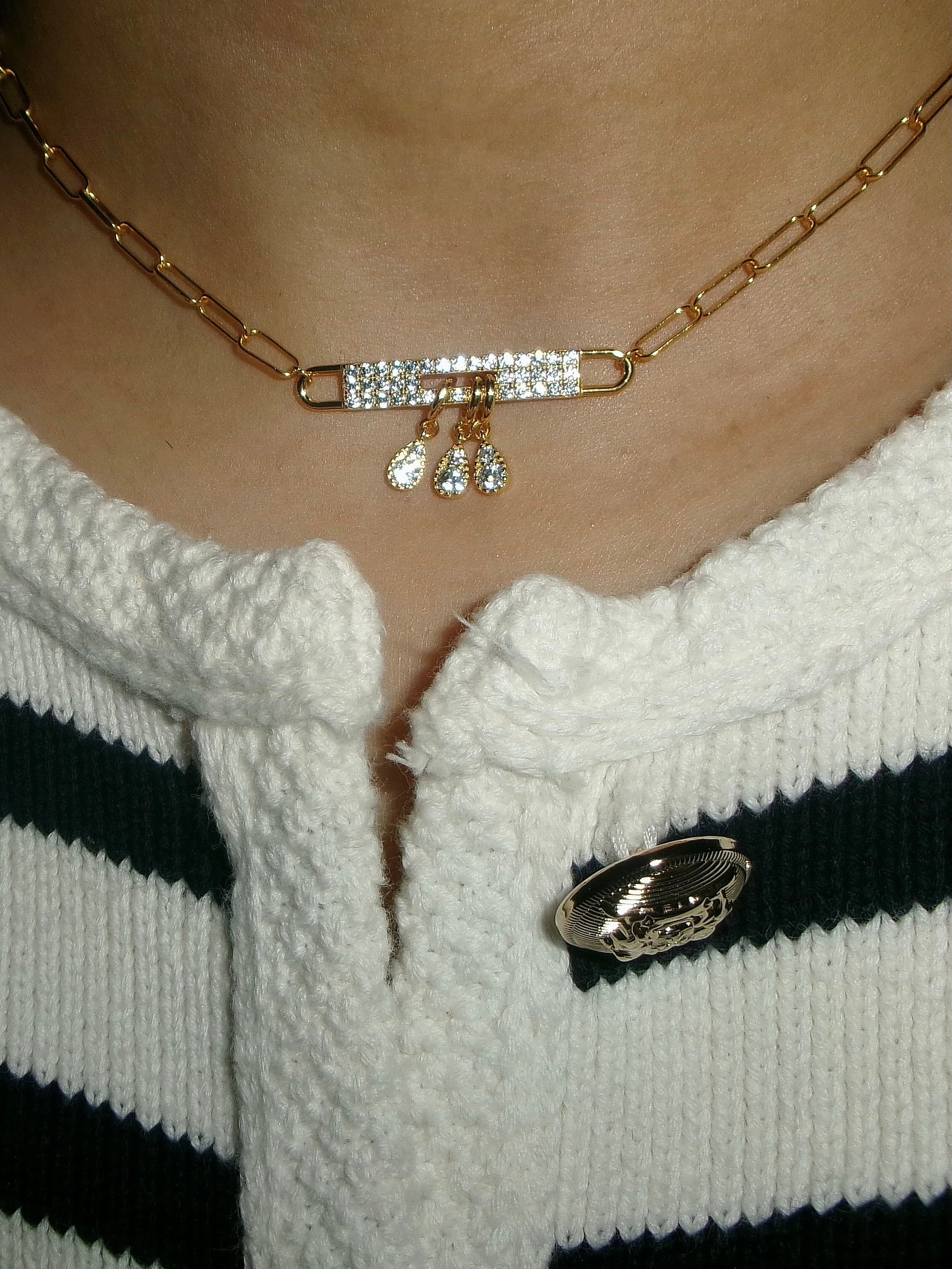 Midnight Ballroom Bar Necklace